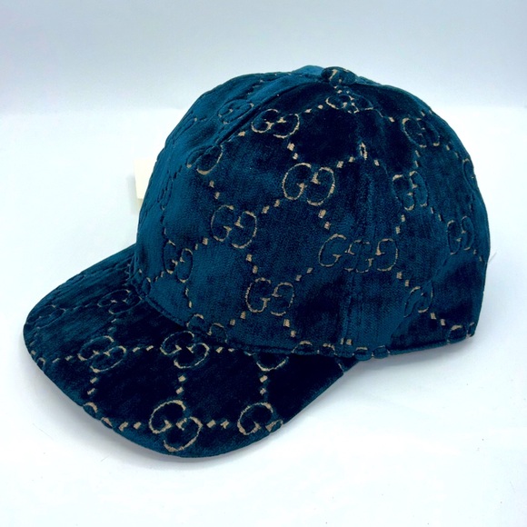 Gucci Kids Blue and Gold Hat - Picture 3 of 12